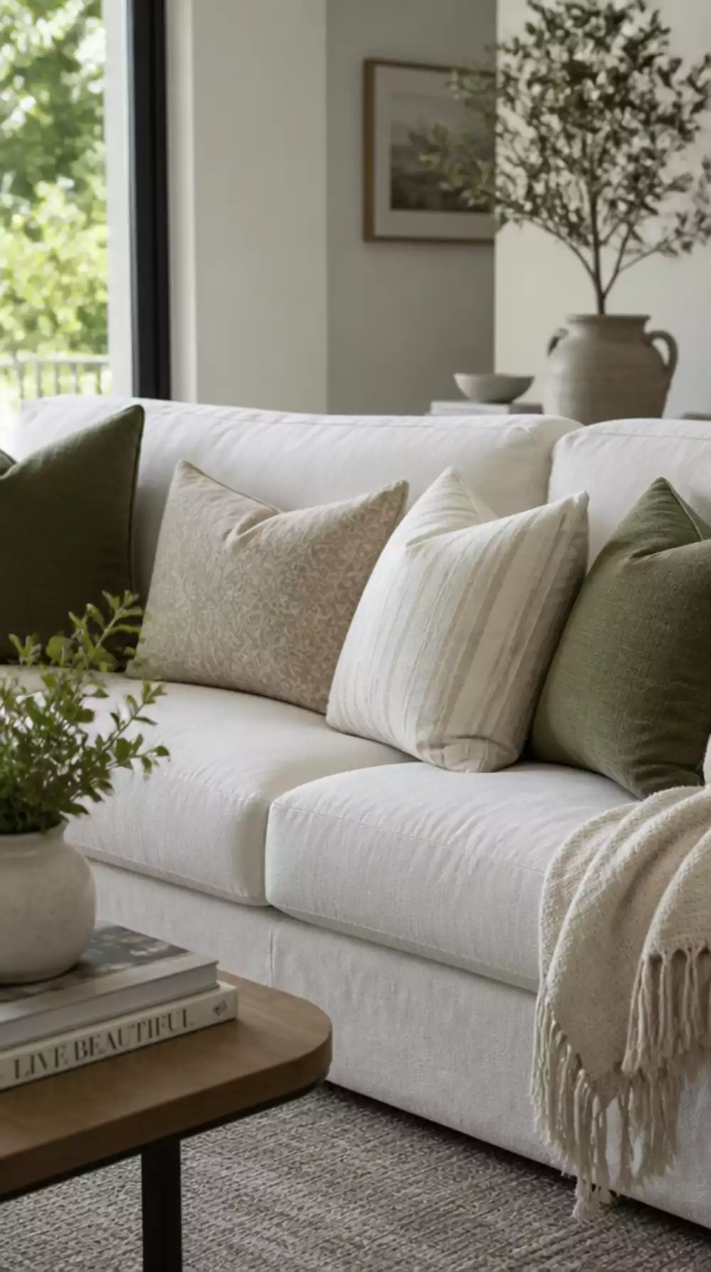Apartment Living Room Affordable Linen Sofa That Looks High-End