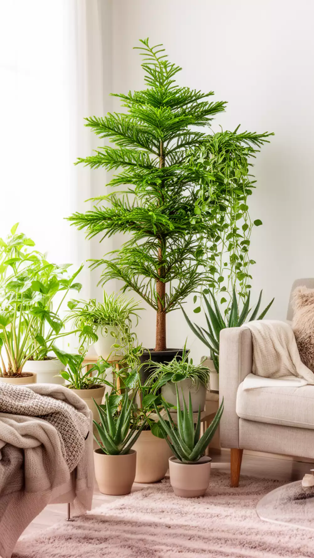 7 Indoor Trailing Plants to Soften Living Room Corners
