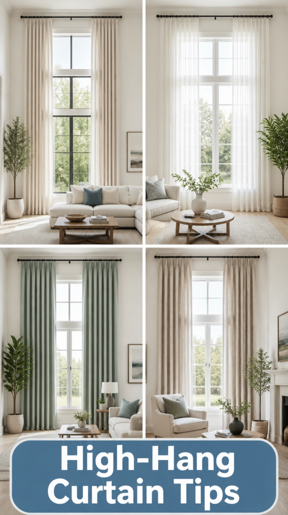 The High-Hang Curtain Rod Trick That Makes Living Room Windows Look Bigger