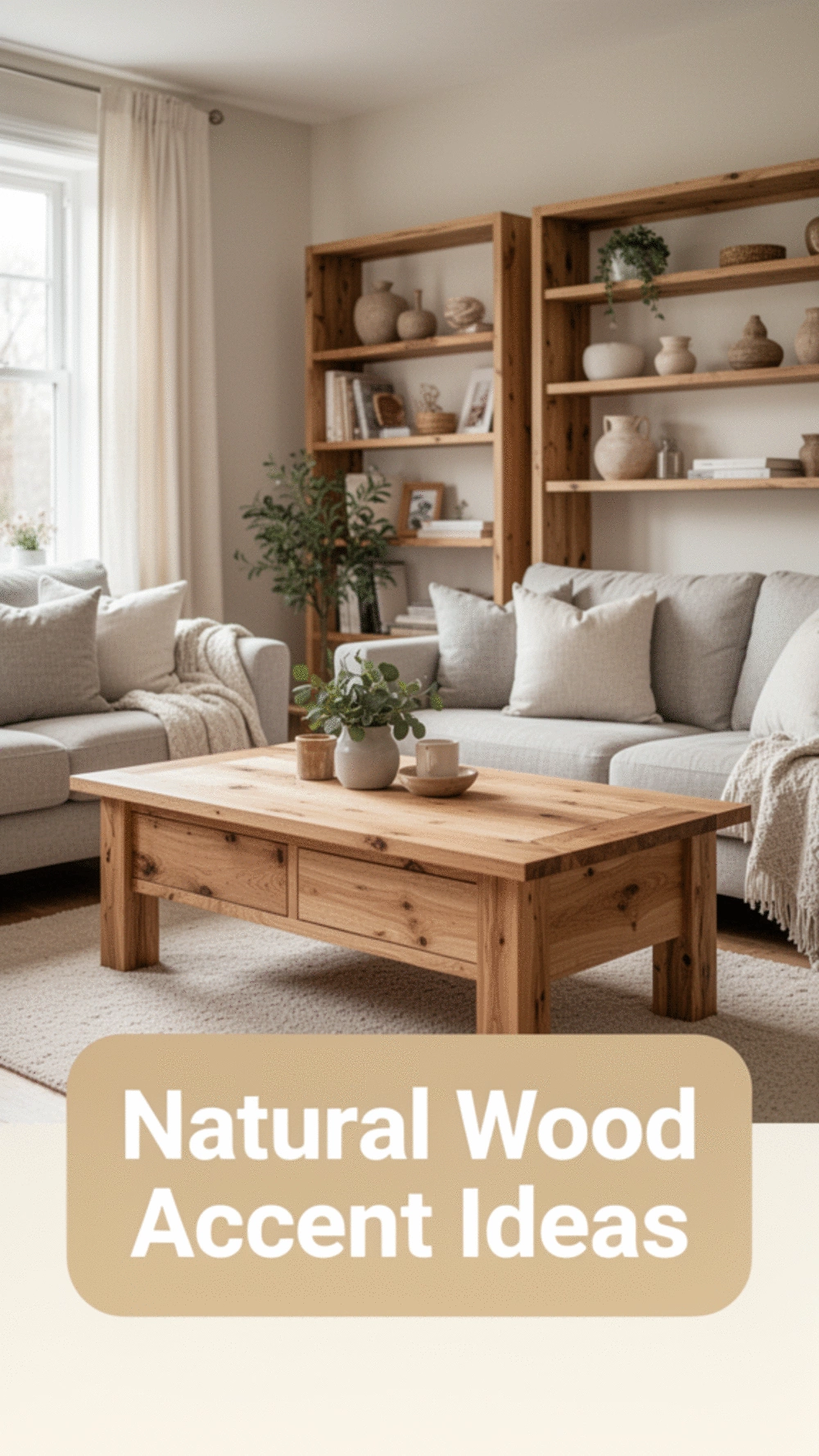 Stylish Natural Wood Accents for Your Living Room to Enhance Warmth and Charm
