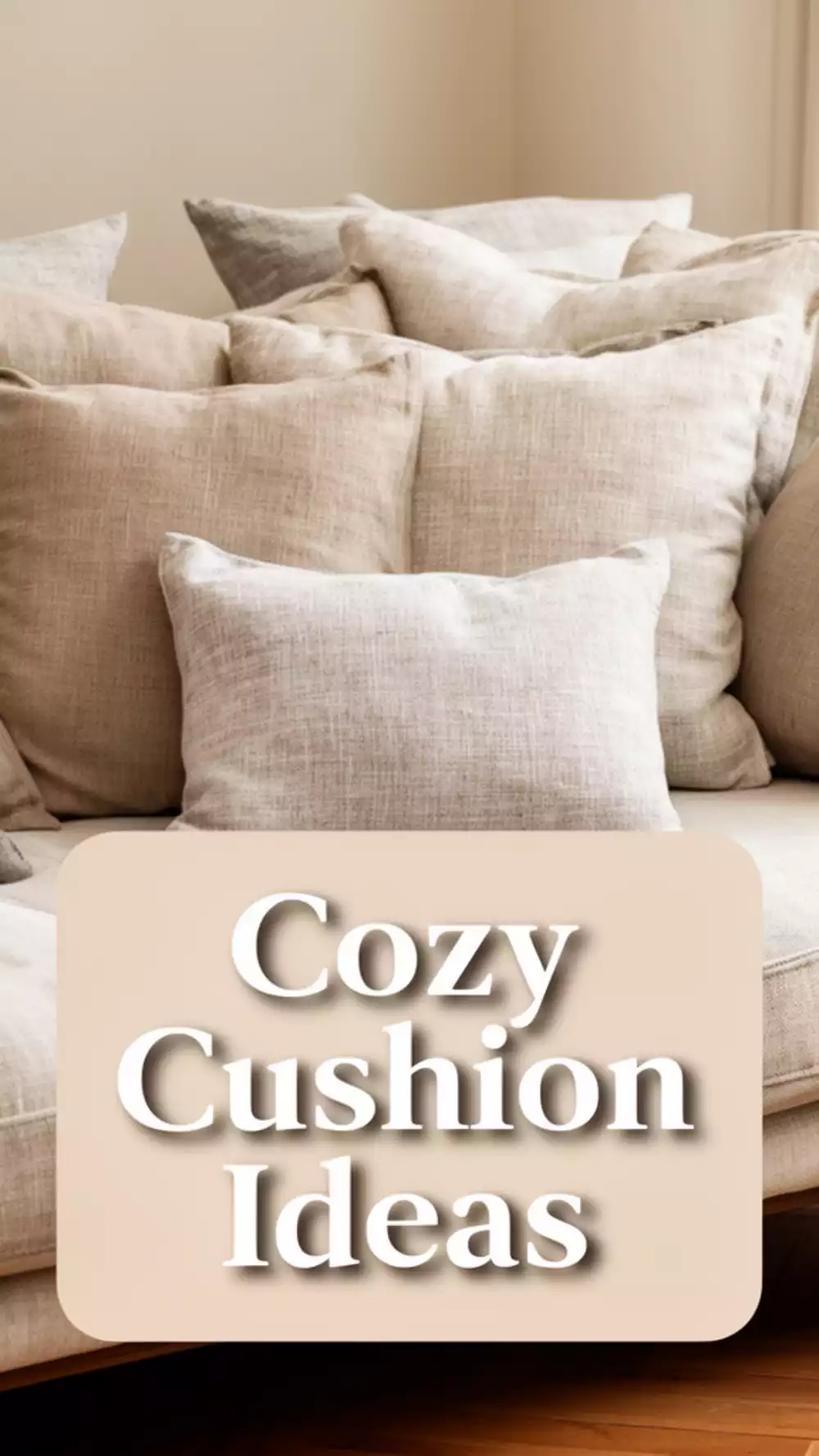 Linen Cushion Covers in Mixed Neutral Tones on a Sofa