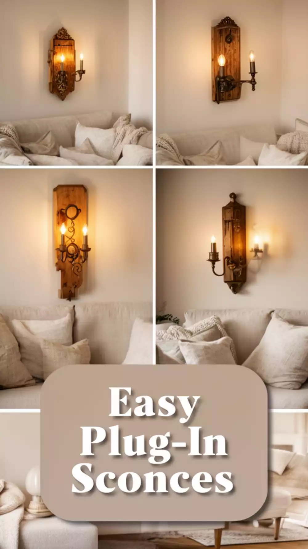 Plug-In Living Room Wall Sconce That Works Without Any Wiring