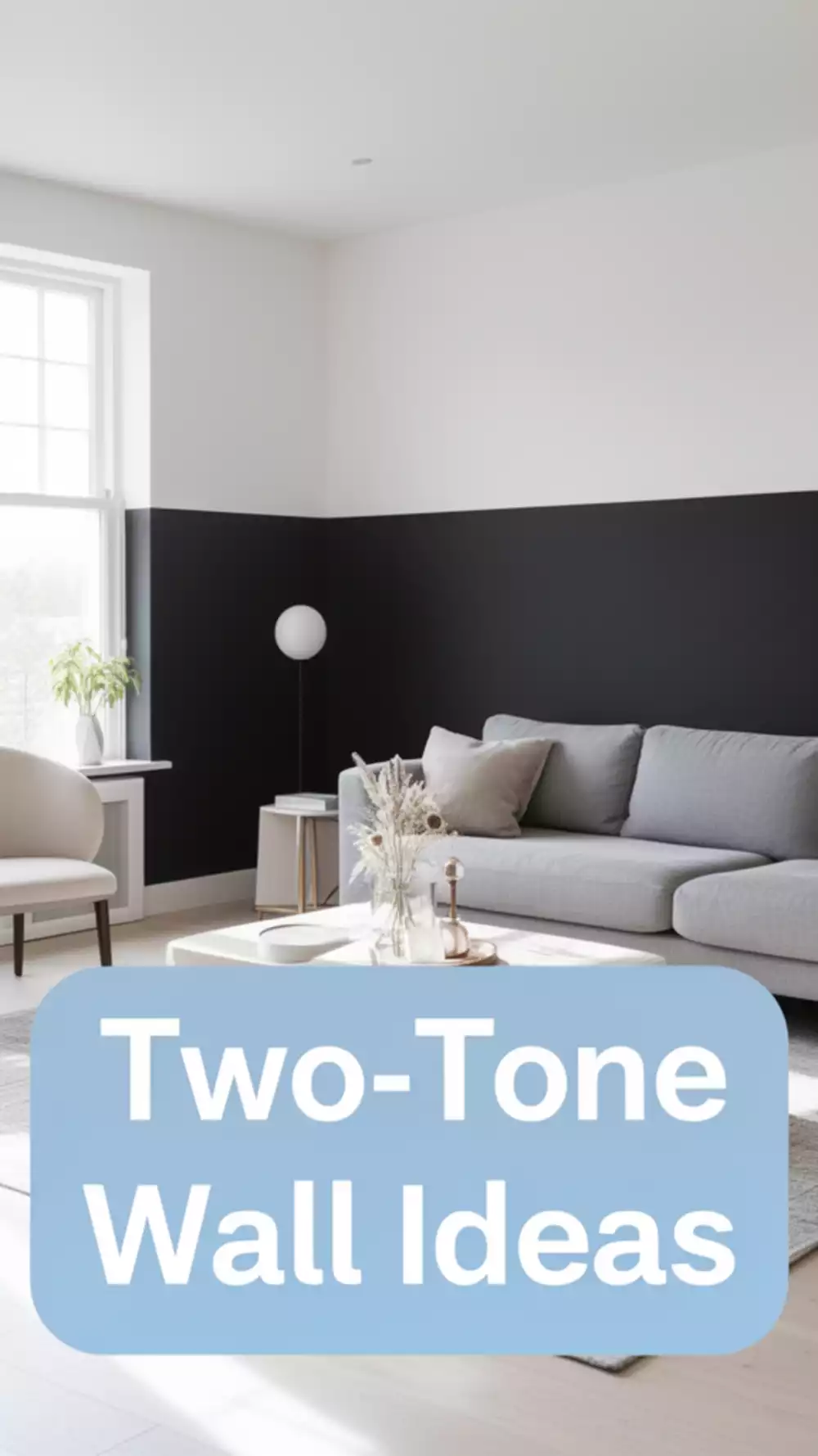The Two-Tone Living Room Wall Trick Designers Use to Add Depth