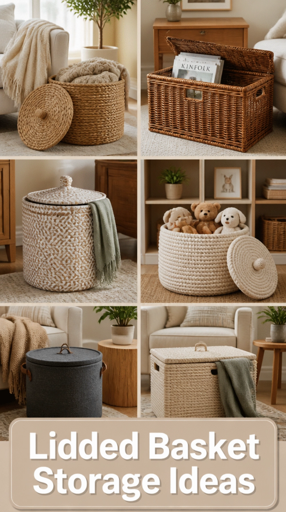 The Lidded Basket Trick That Hides Living Room Clutter in Plain Sight