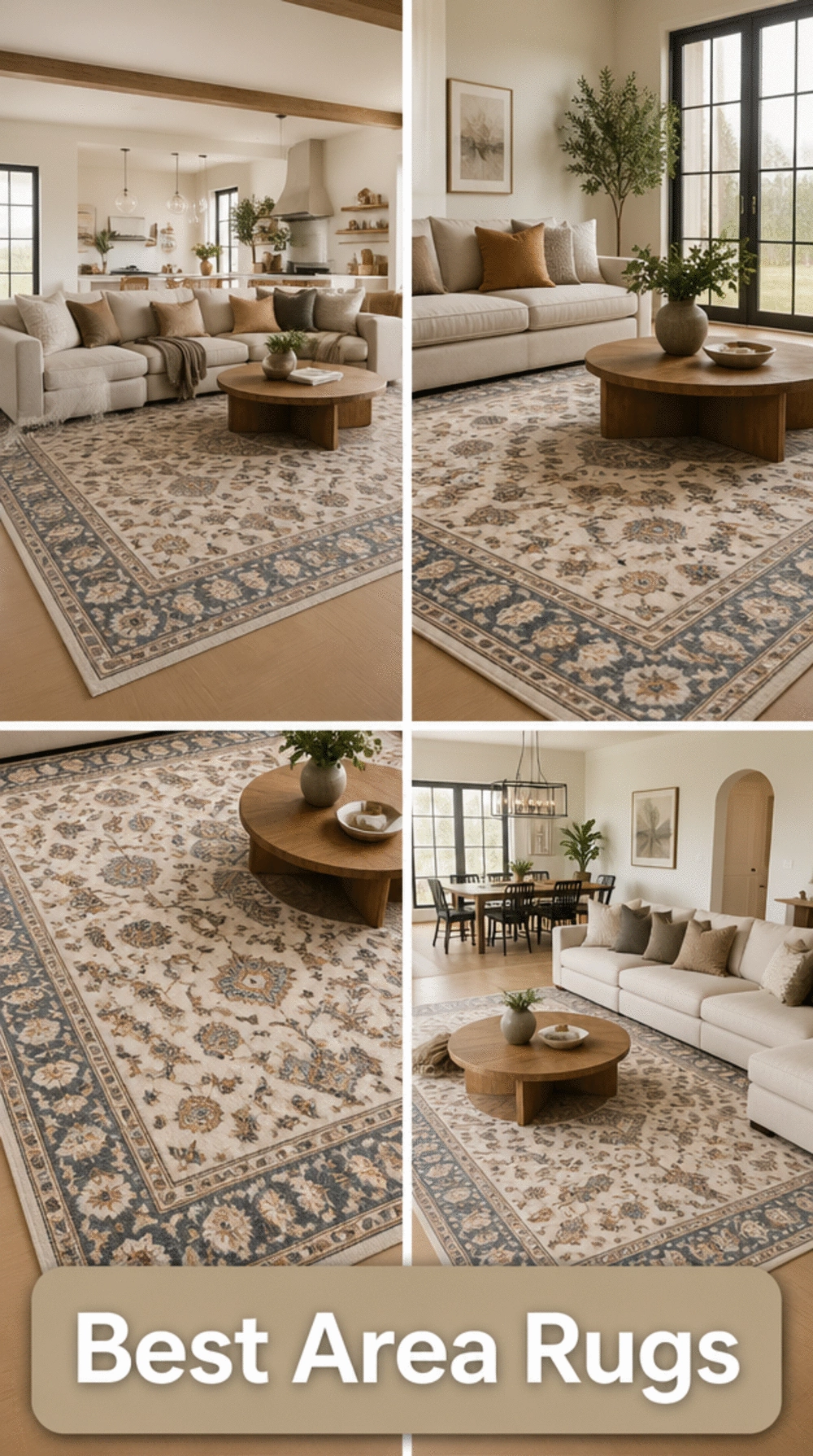 Why a Single Oversized Living Room Rug Defines an Open-Plan Space