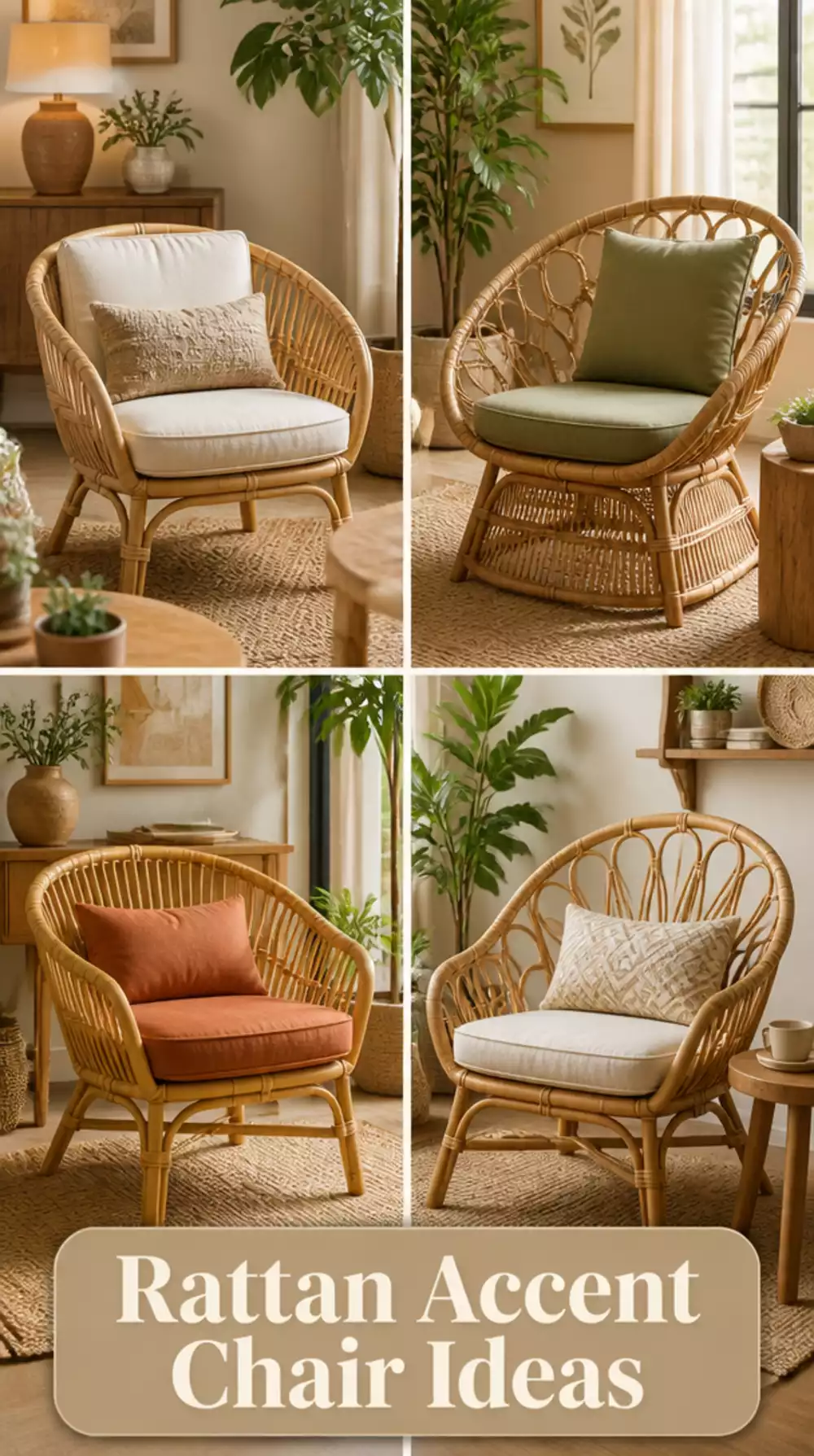 Small Living Room Rattan Accent Chair That Adds Warmth Without Bulk