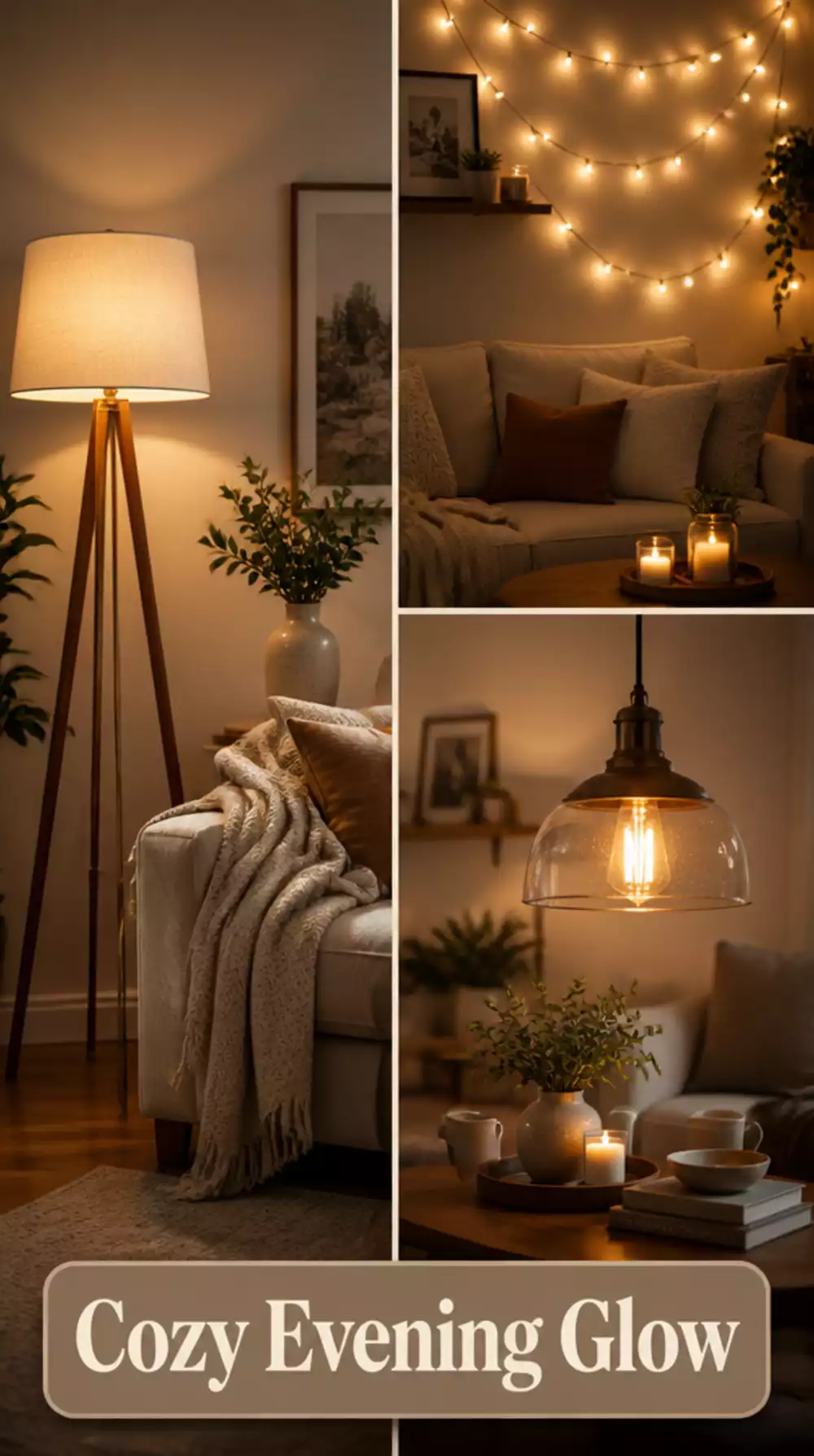 Soft Living Room Lighting That Creates a Cozy Evening Glow