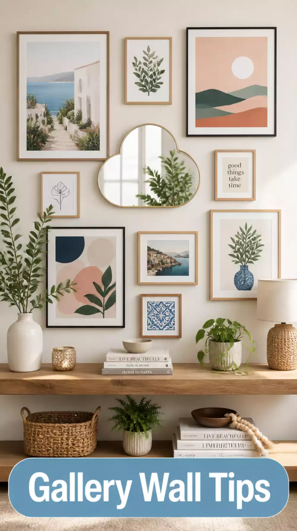 The Gallery Wall Spacing Trick That Makes Living Room Art Look Curated