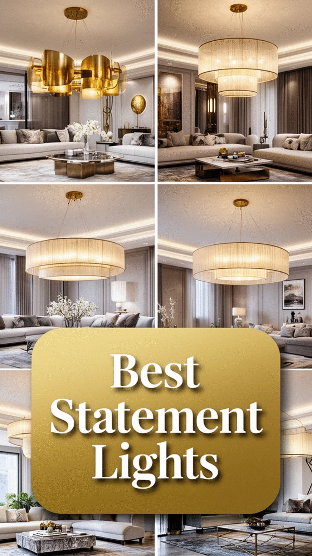 Living Room Oversized Pendant Light That Becomes the Centrepiece