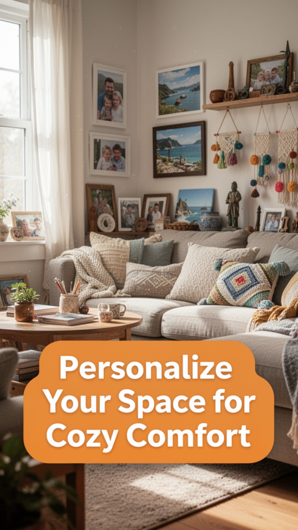 Create a warm and inviting atmosphere with personal decor items