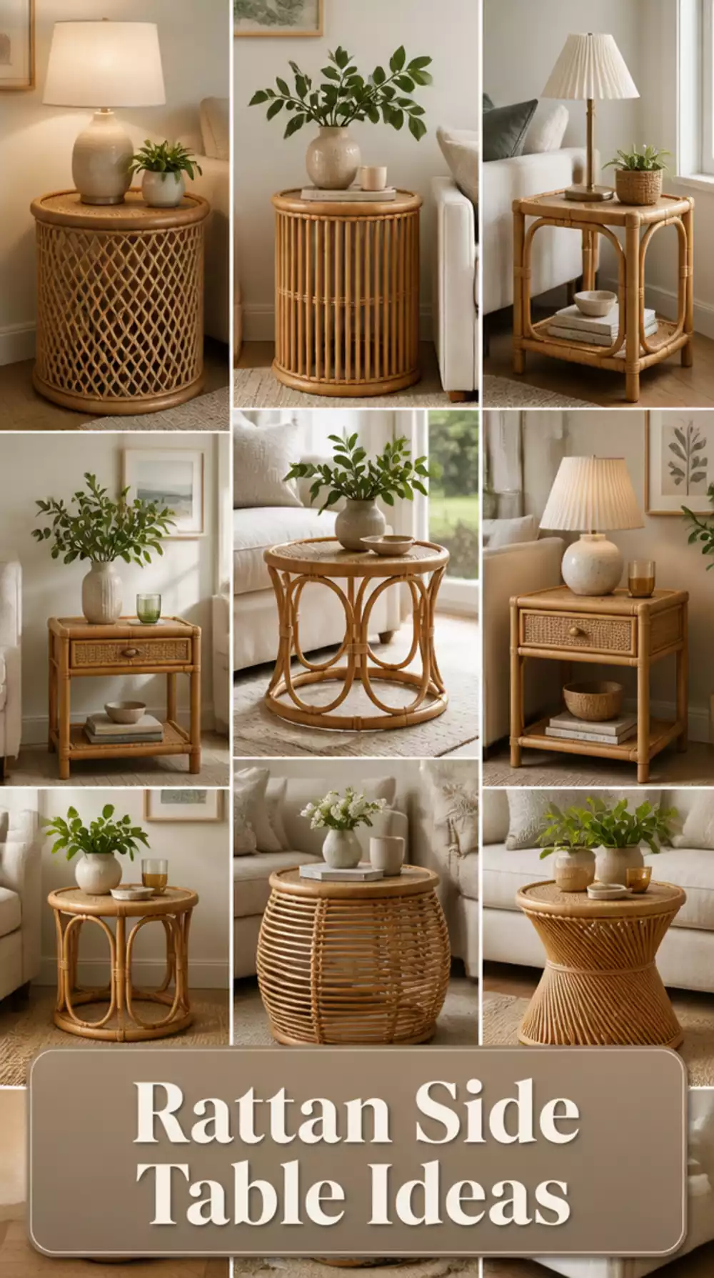 Living Room Affordable Rattan Side Table That Looks Expensive on Camera