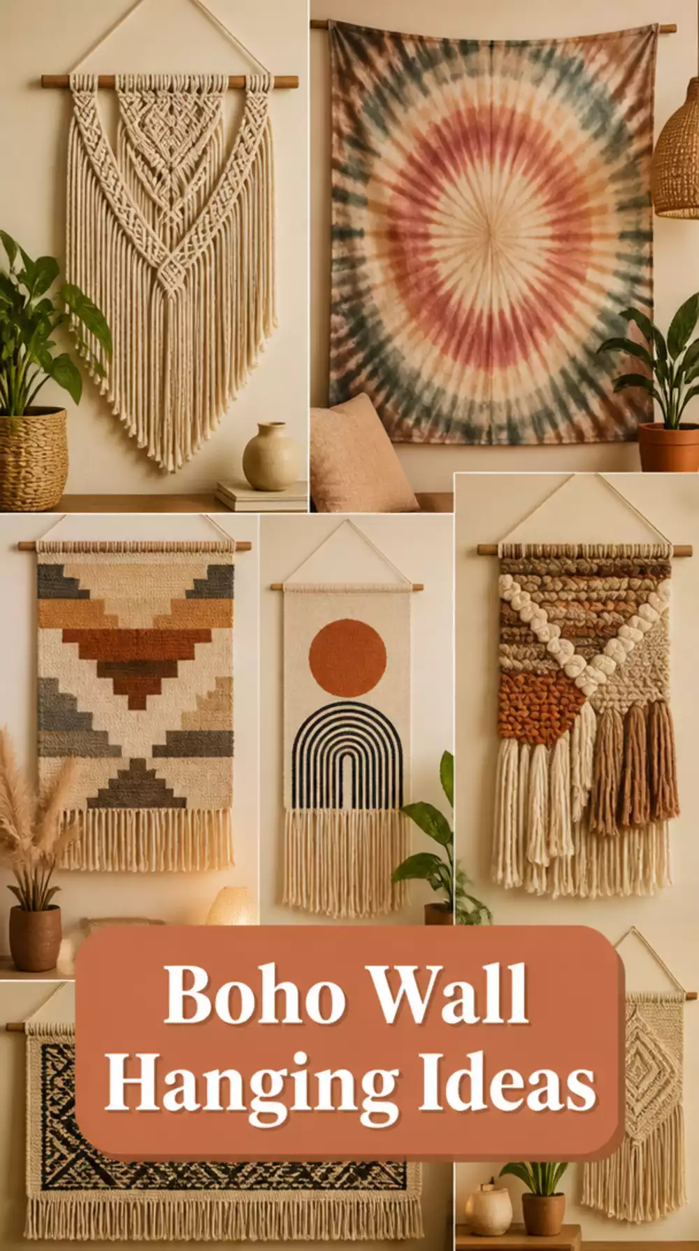 Living Room Woven Wall Hanging in Natural Fibres as a Boho Focal Point