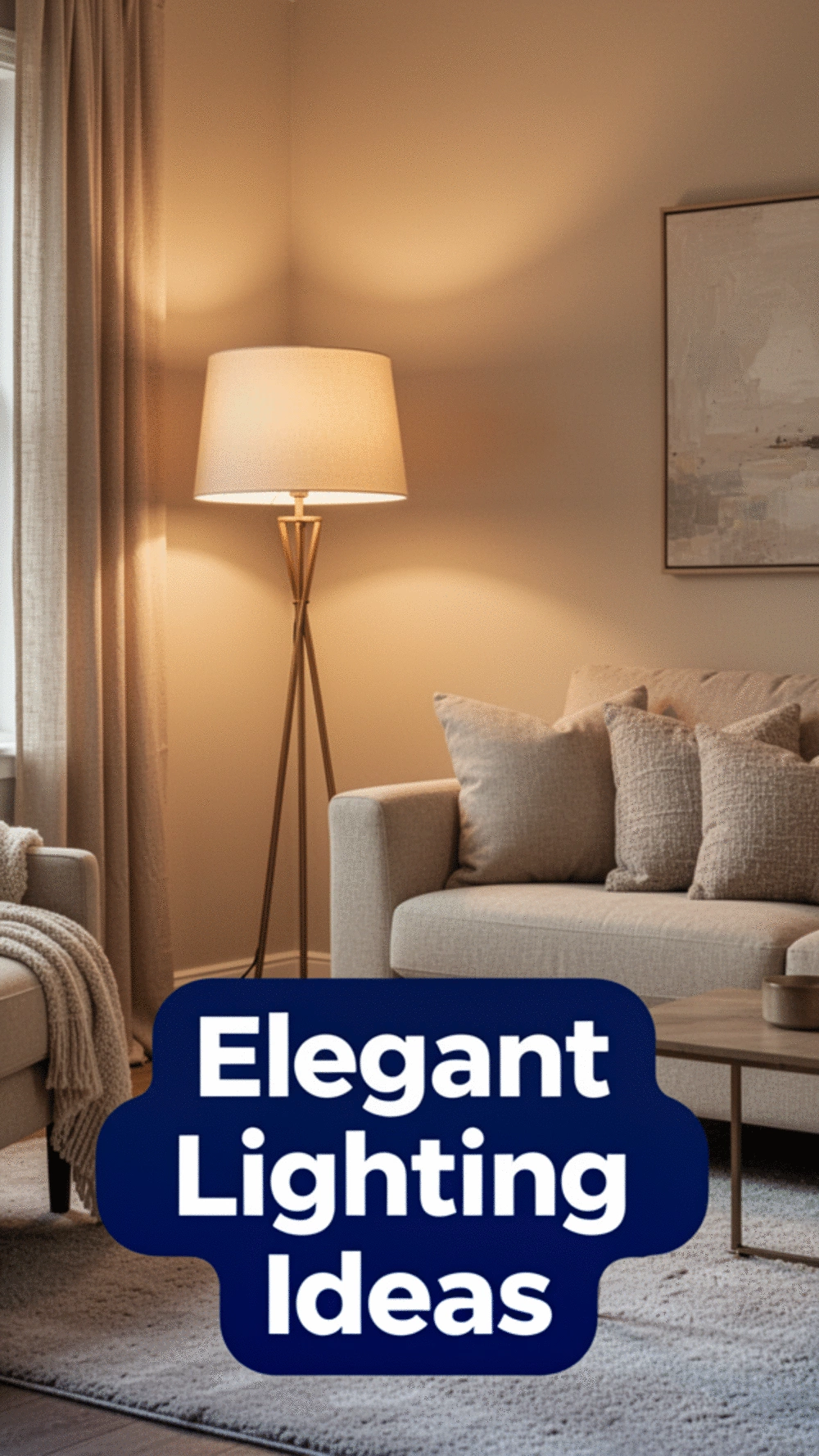 Thoughtful Lighting Solutions: Illuminate Your Neutral Living Room for Style and Comfort