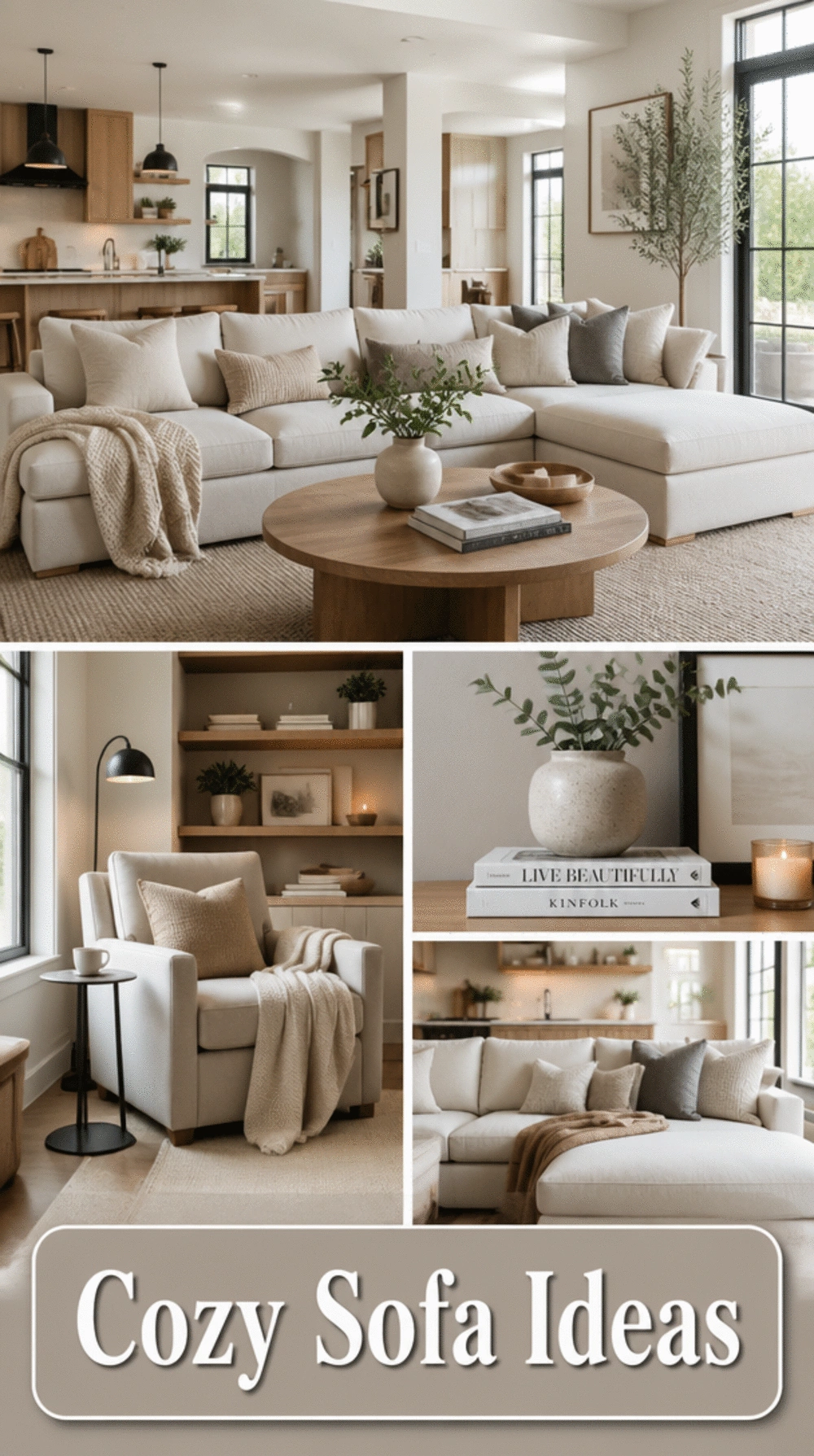 Open-Plan Apartment Living Room Sofa That Defines a Seating Zone