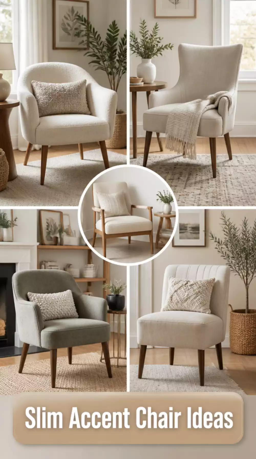 Small Living Room Slim Accent Chair That Fits Without Crowding the Sofa