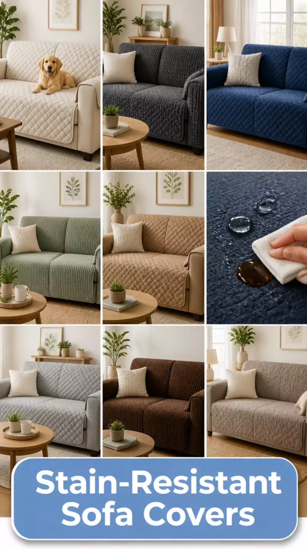 Living Room Stain-Resistant Sofa Cover That Refreshes a Tired Sectional