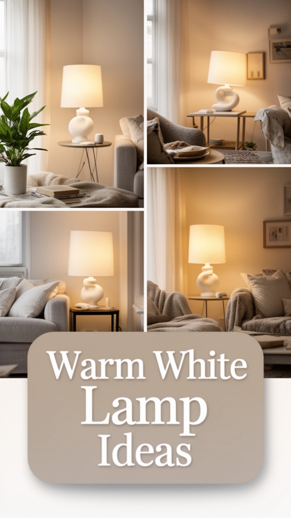 Living Room Warm White Plaster Table Lamp for Soft Ambient Light