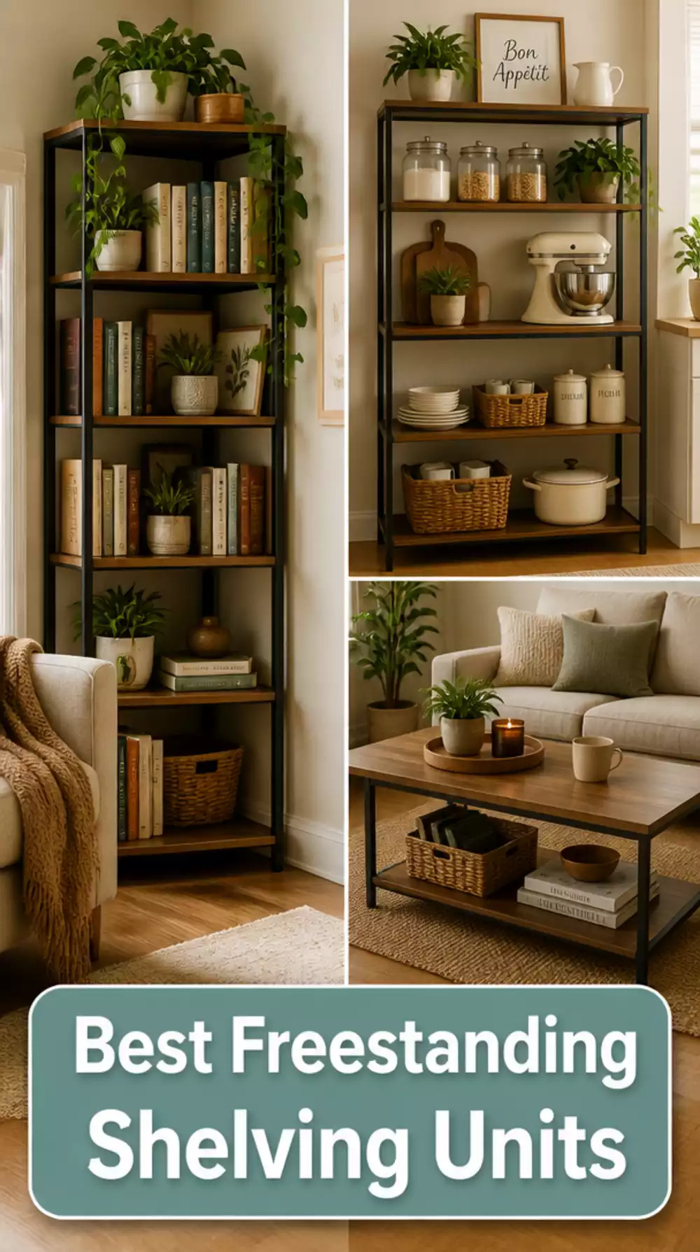 The Freestanding Living Room Shelving Unit Every Renter Actually Needs