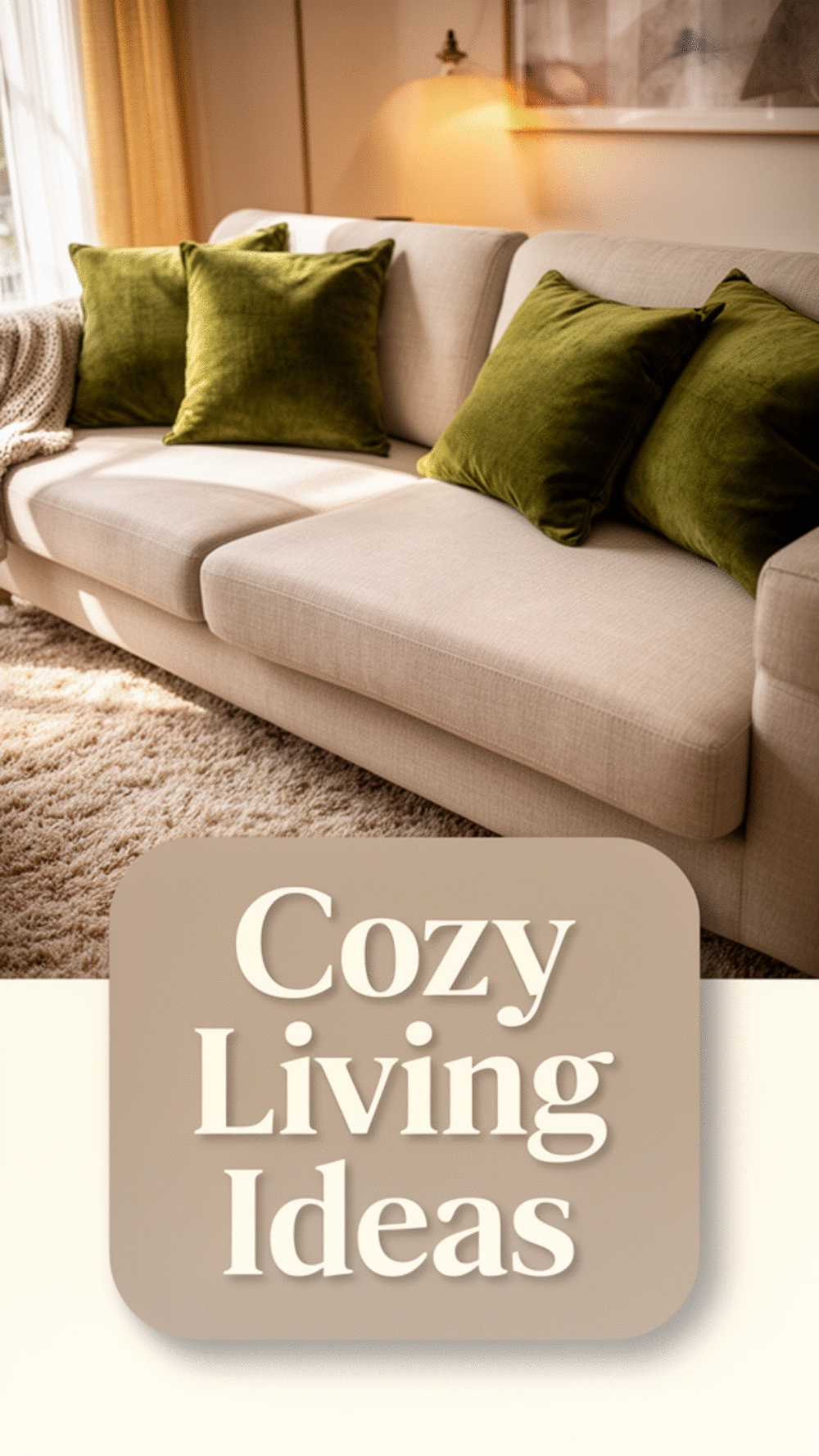 Living Room Moss Green Throw Pillow That Adds Quiet Colour to a Neutral Sofa