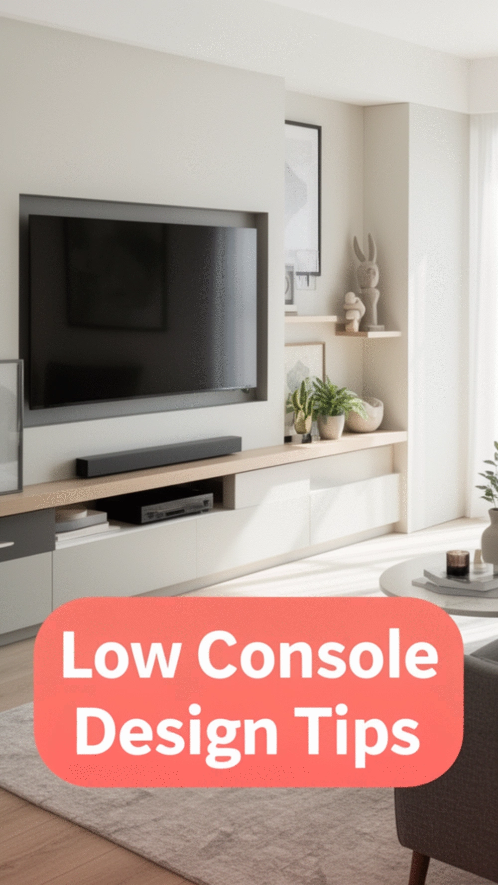 The Low Console Trick That Makes a Living Room TV Wall Look Intentional