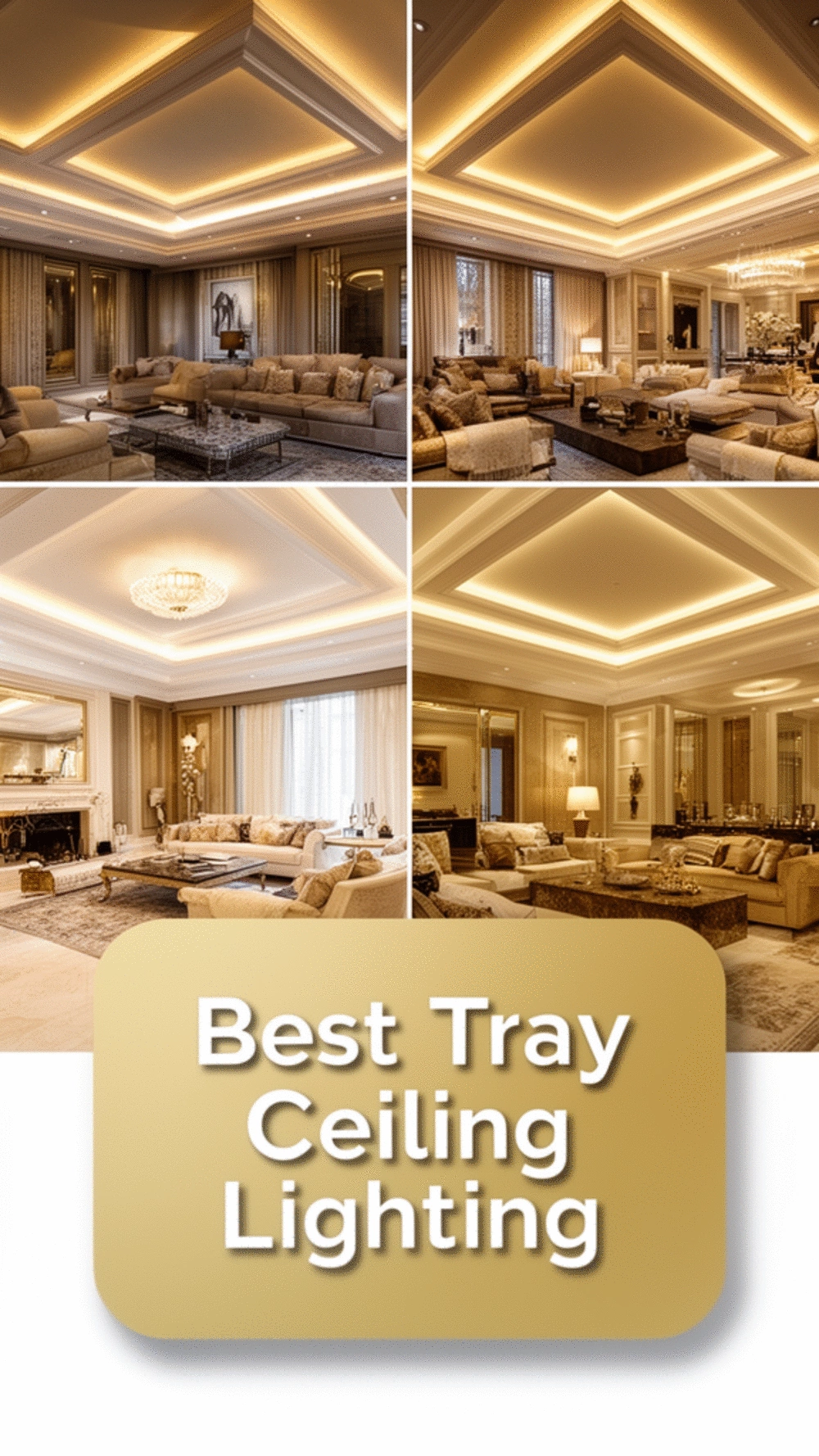 Luxury Living Room LED Tray Ceiling That Makes a Room Feel Taller